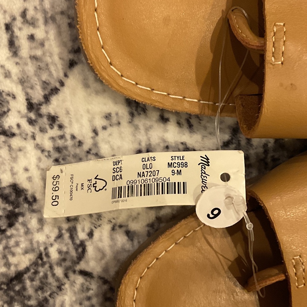 Madewell The Boardwalk Post Slide Sandal in Leather - Picture 2 of 6